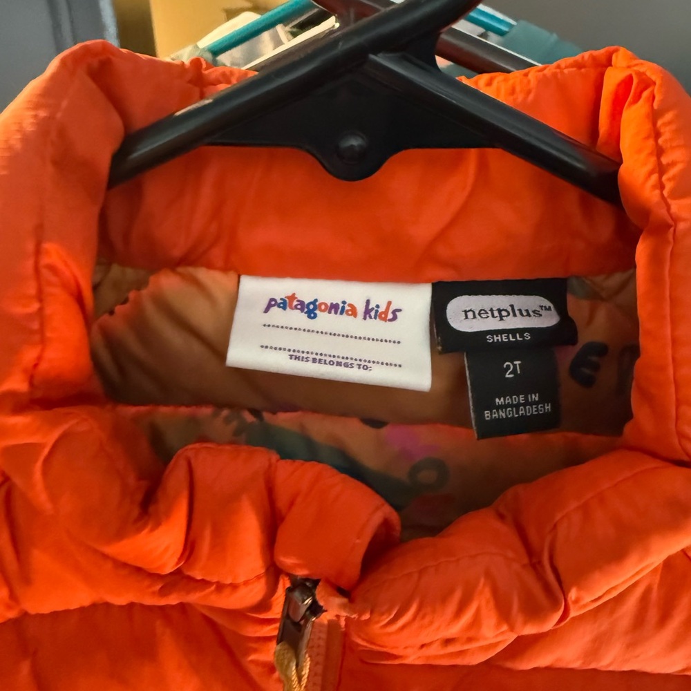 Patagonia Kids Vibrant Orange Jacket 2t
